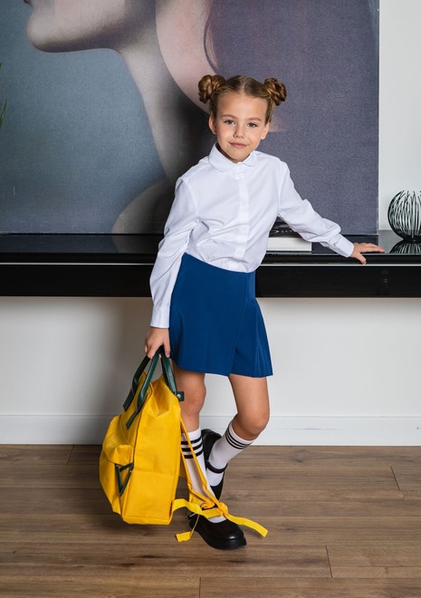 Школьная рубашка из жаккарда для девочки