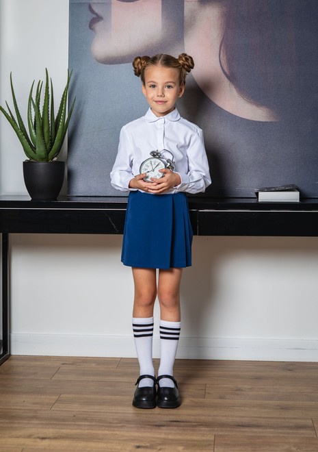 Школьная юбка - шорты (синий)