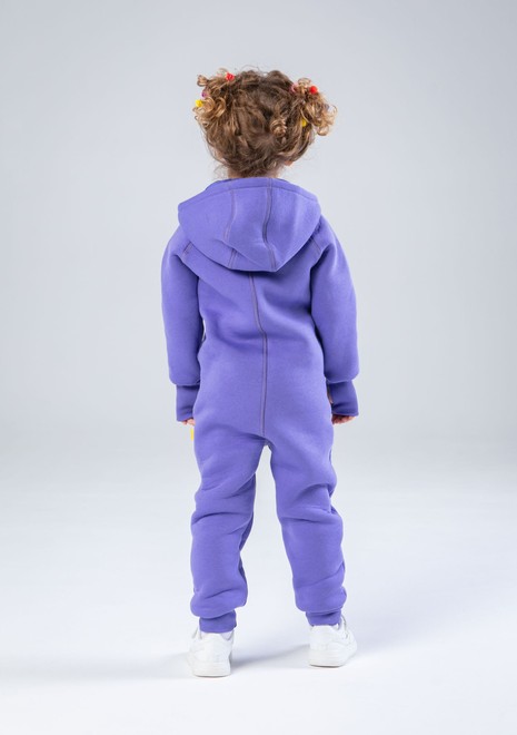 Комбинезон unisex, детский, с начесом (фиолетовый)