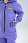 Комбинезон unisex, детский, с начесом (фиолетовый)