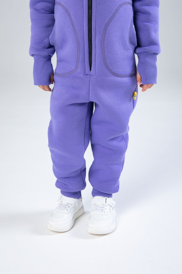 Комбинезон unisex, детский, с начесом (фиолетовый)