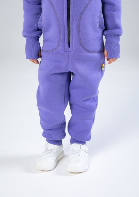 Комбинезон unisex, детский, с начесом (фиолетовый)