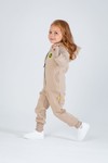 Комбинезон детский, unisex, с начесом (бежевый)