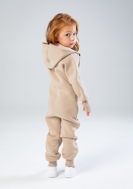 Комбинезон детский, unisex, с начесом (бежевый)