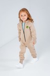 Комбинезон детский, unisex, с начесом (бежевый)