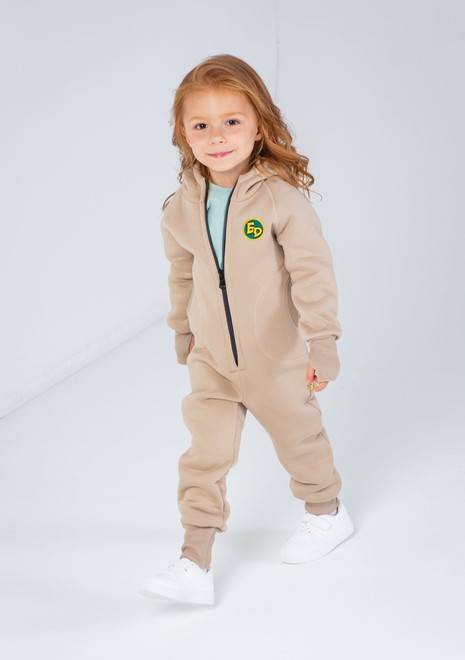Комбинезон детский, unisex, с начесом (бежевый)