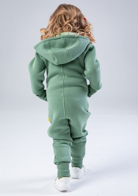Комбинезон детский, unisex, с начесом (зеленый)