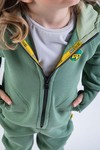 Комбинезон детский, unisex, с начесом (зеленый)