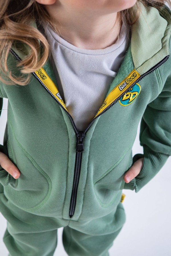 Комбинезон детский, unisex, с начесом (зеленый)