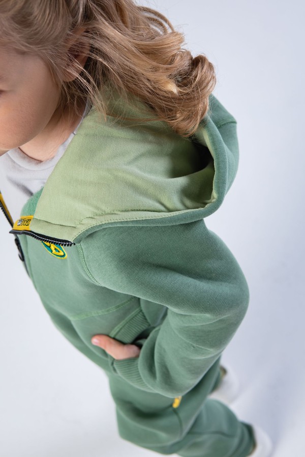Комбинезон детский, unisex, с начесом (зеленый)