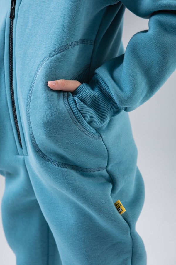Комбинезон unisex, с начесом (голубой)