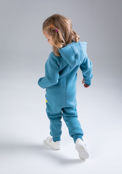 Комбинезон детский, unisex, с начесом (голубой)