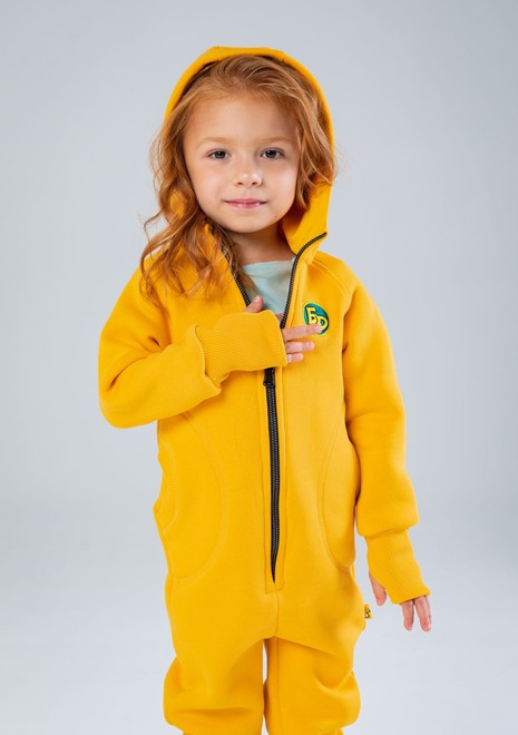 Комбинезон детский, unisex, с начесом (желтый)