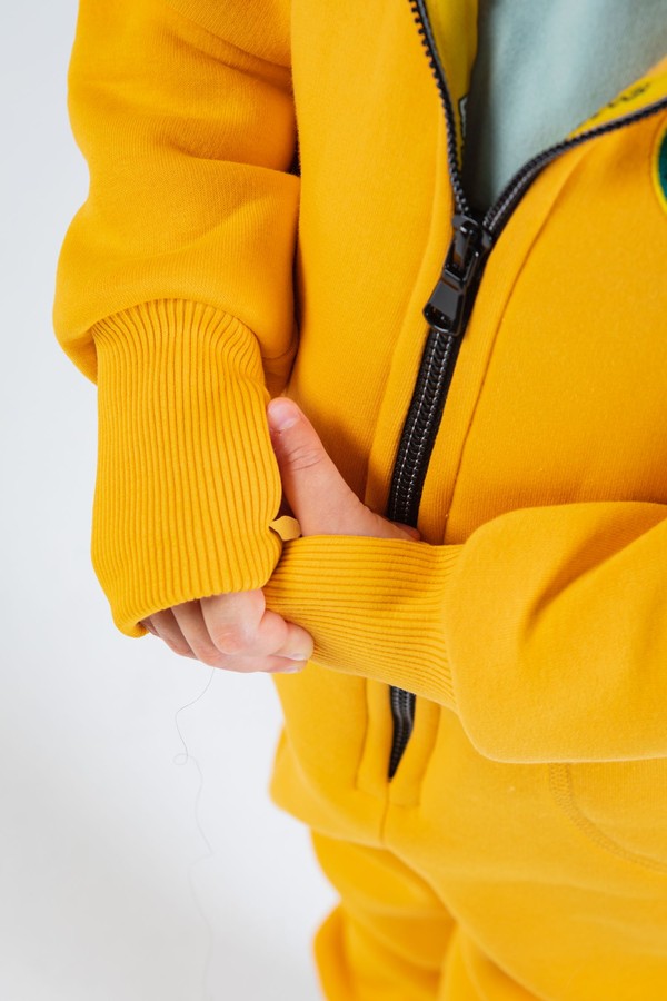 Комбинезон детский, unisex, с начесом (желтый)