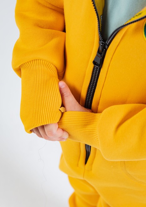 Комбинезон детский, unisex, с начесом (желтый)