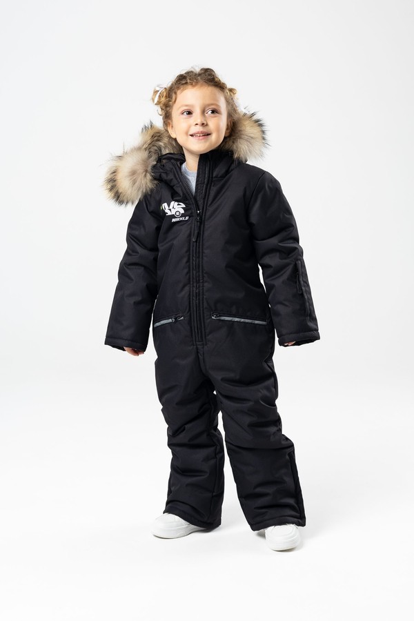 Комбинезон зимний, с мехом (черный)