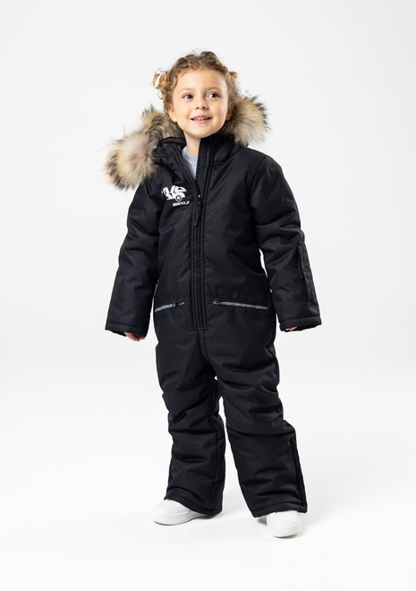 Комбинезон зимний, с мехом (черный)
