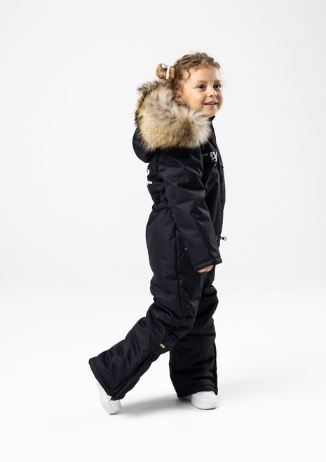 Комбинезон зимний, с мехом (черный)