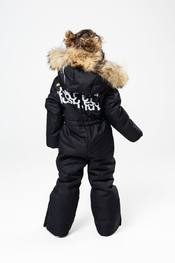 Комбинезон зимний, с мехом (черный)