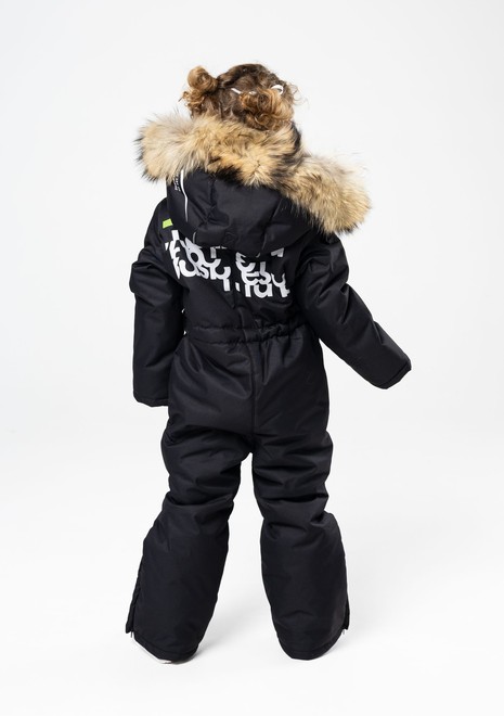 Комбинезон зимний, с мехом (черный)