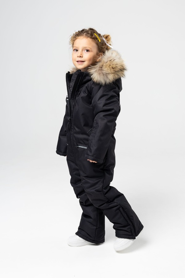 Комбинезон зимний, с мехом (черный)