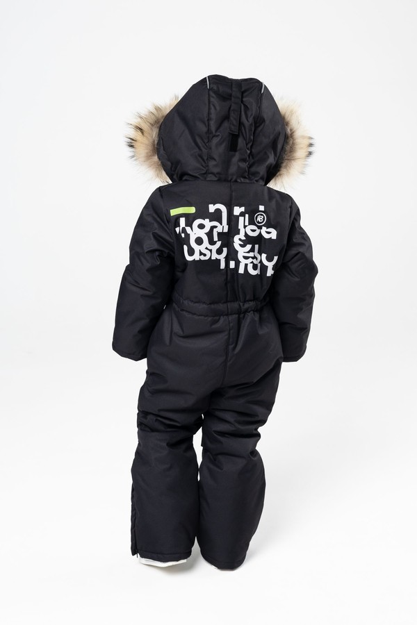 Комбинезон зимний, с мехом (черный)