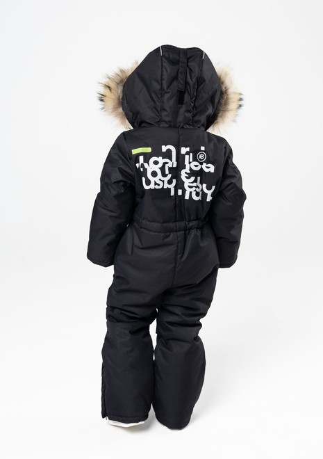 Комбинезон зимний, с мехом (черный)
