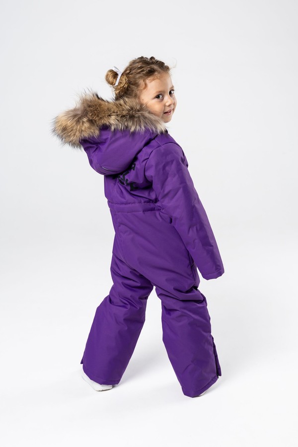 Комбинезон зимний, с мехом (фиолетовый)