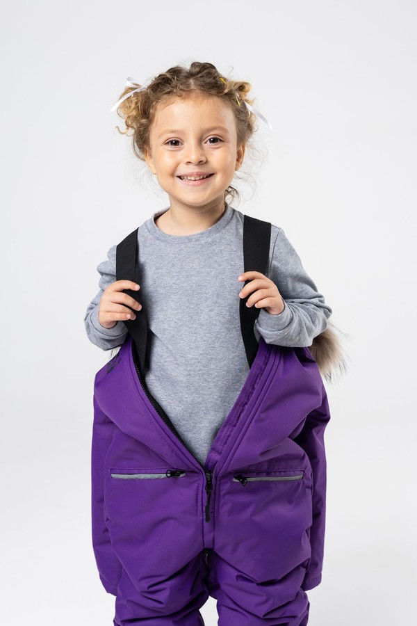 Комбинезон зимний, с мехом (фиолетовый)