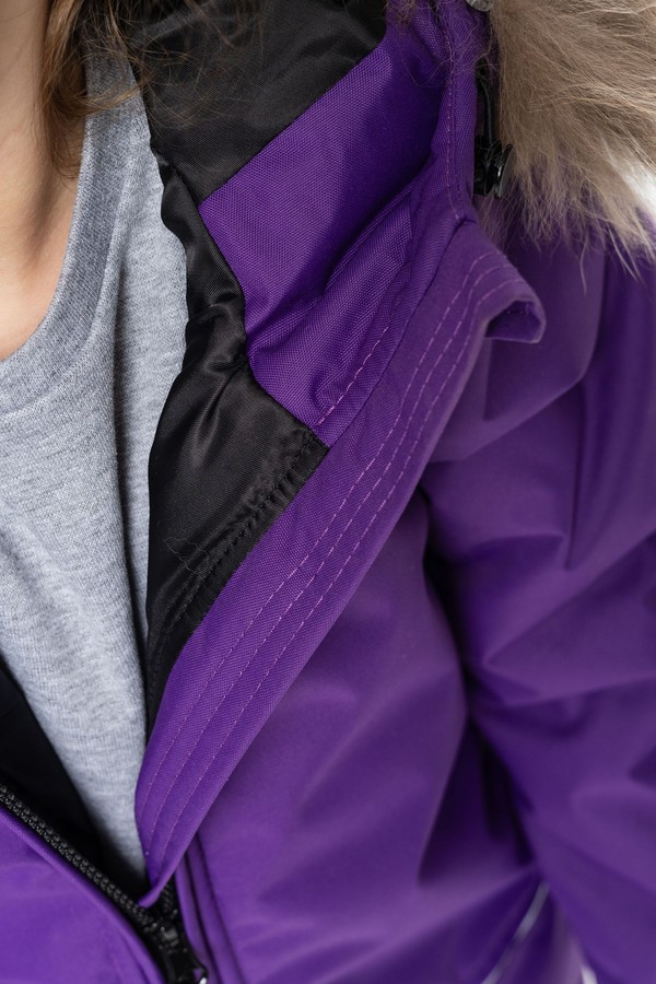 Комбинезон зимний, с мехом (фиолетовый)