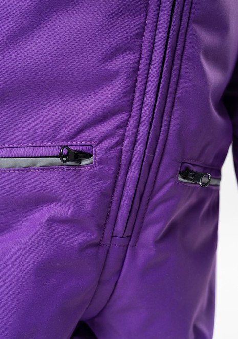 Комбинезон зимний, с мехом (фиолетовый)