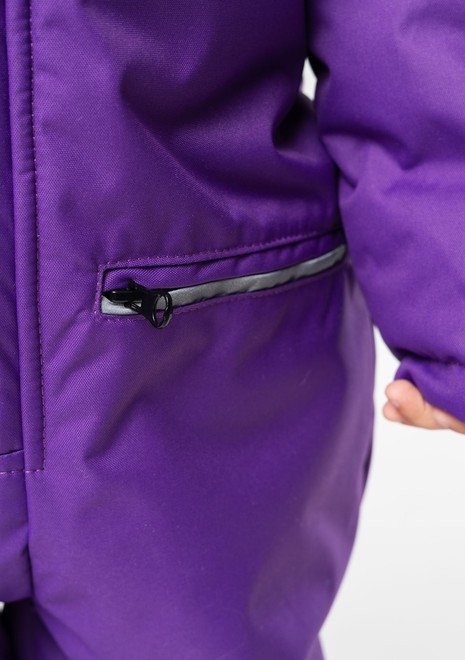 Комбинезон зимний, с мехом (фиолетовый)