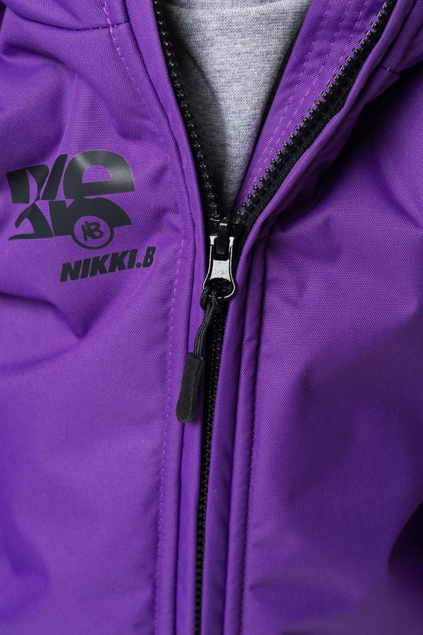 Комбинезон зимний, с мехом (фиолетовый)