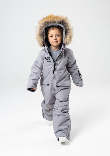 Комбинезон зимний, с мехом (пепел)