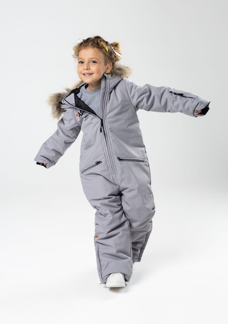 Комбинезон зимний, с мехом (пепел)