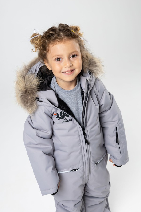 Комбинезон зимний, с мехом (пепел)