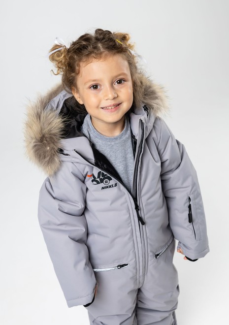 Комбинезон зимний, с мехом (пепел)