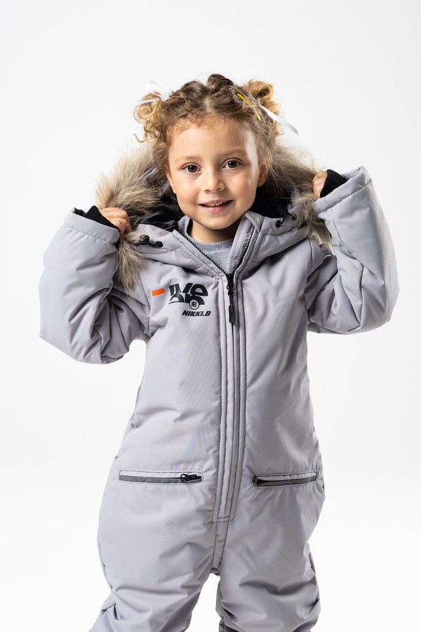 Комбинезон зимний, с мехом (пепел)