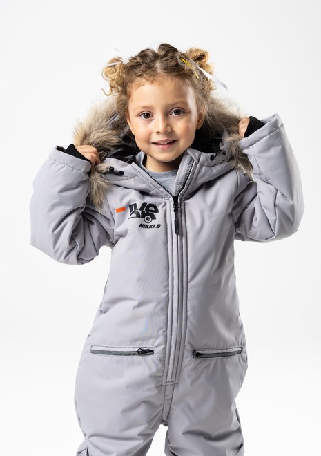 Комбинезон зимний, с мехом (пепел)