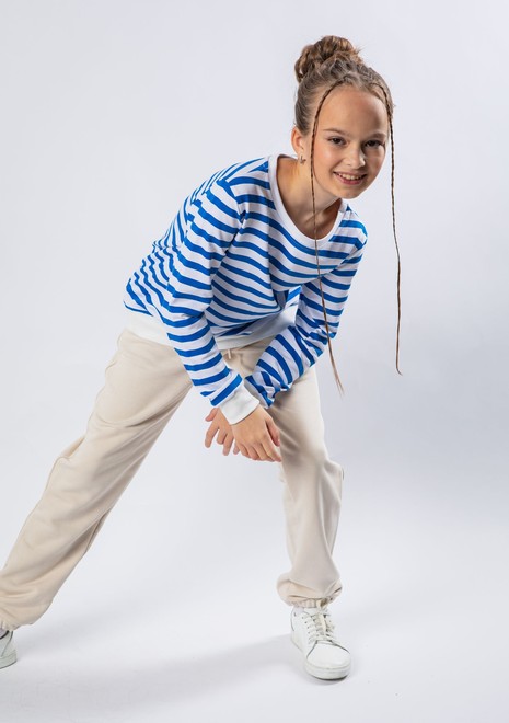 Лонгслив unisex (белый-морской)