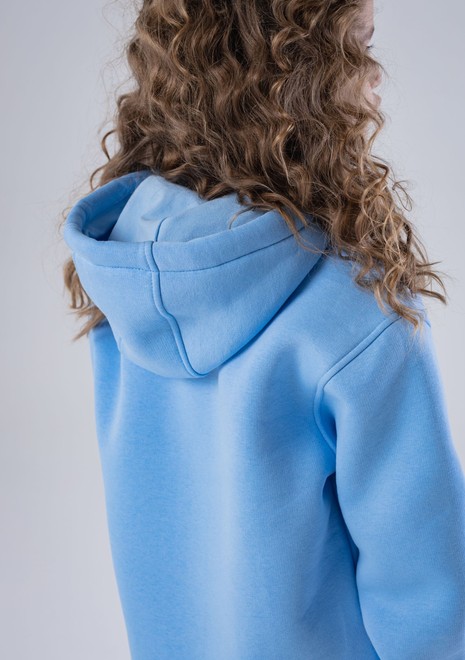 Худи unisex, из футера с начесом (небесный)
