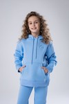 Худи unisex, из футера с начесом (небесный)
