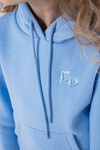 Худи unisex, из футера с начесом (небесный)