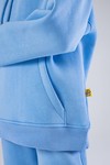 Худи unisex, из футера с начесом (небесный)