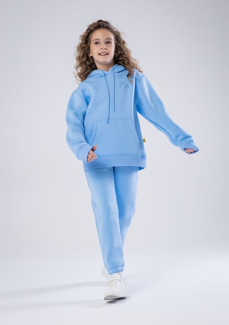 Худи unisex, из футера с начесом (небесный)