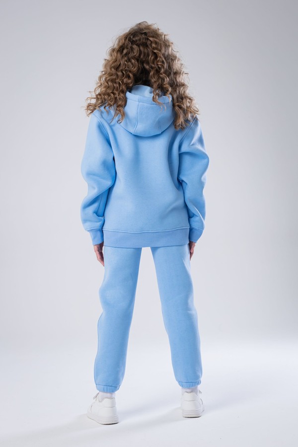Худи unisex, из футера с начесом (небесный)