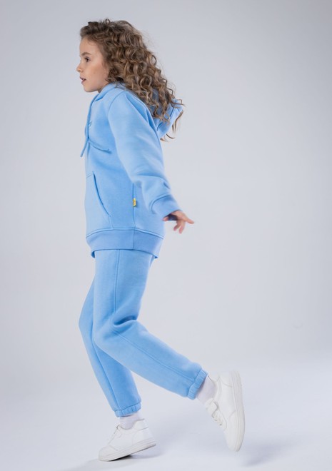 Худи unisex, из футера с начесом (небесный)