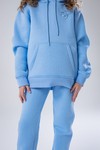 Худи unisex, из футера с начесом (небесный)