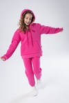 Худи unisex, из футера с начесом (фуксия)