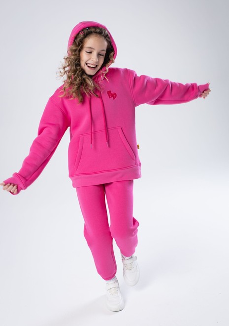 Худи unisex, из футера с начесом (фуксия)